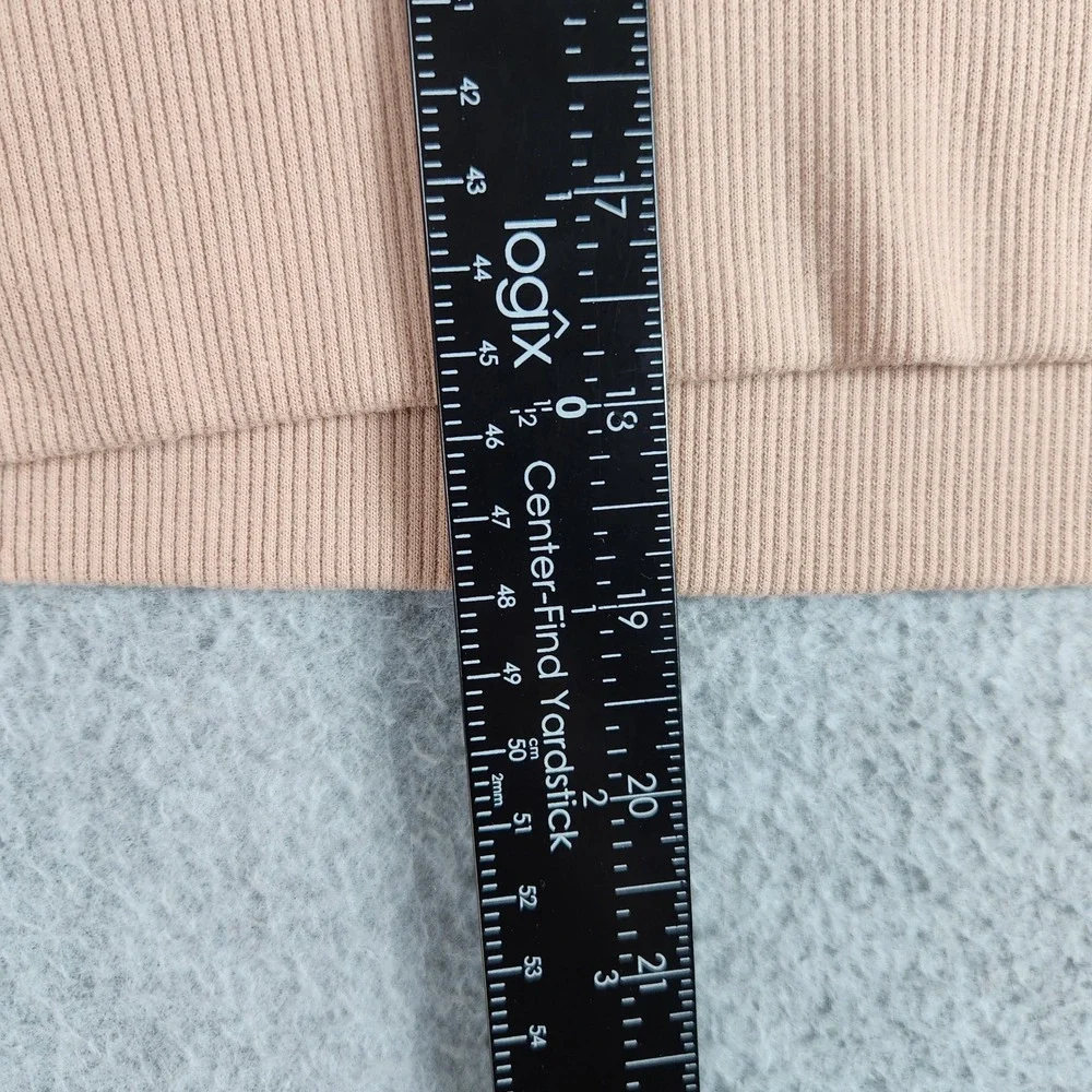 Wild Fable Cropped Hoodie Women XS Tan Cotton Fleece Lined Relaxed Fit Pullover - Picture 4 of 8